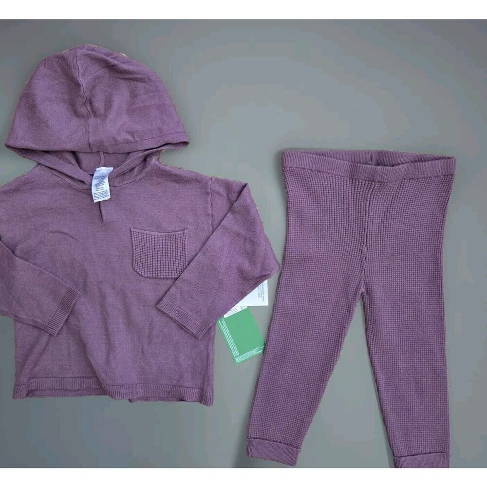 Modern Moments by Gerber Toddler Gender Neutral Sweater Knit Lounge Set Mauve 2T